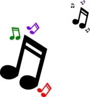 Colored Music Notes At Clkercom Vector Online