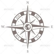 Pin Rose Wind Grunge Vector Compass Navigation Route Map On Pinterest