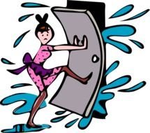 Girl Close Door At Clkercom Vector Online N2