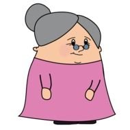 funny old woman as a picture for clipart