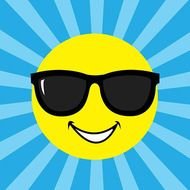 sun in sunglasses