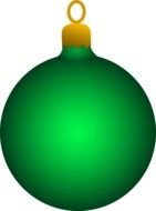 clipart of the green christmas ball