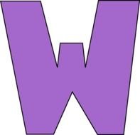 Purple Letter W Image Large Capital