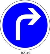 Right Turn At Clkercom Vector Online Royalty