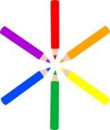 Colorful pencils clipart