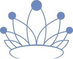 crown silhouette with pearls
