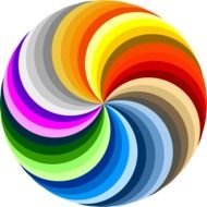 Swirl Colorful Rainbow Colors Arts Circle Public Domain