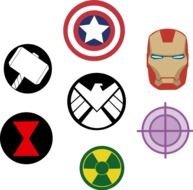 clipart of the avengers icons