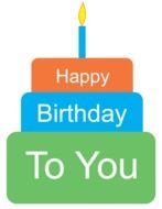 Colorful Happy Birthday To You clipart