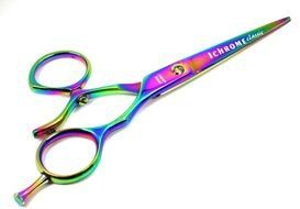 colored scissors on a white background