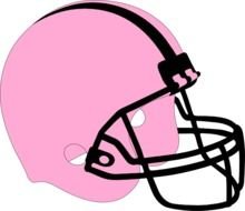 Football Helmet Pink And Black At Clkercom Vector