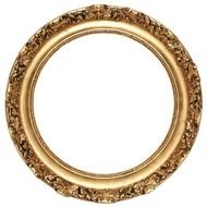 golden round frame
