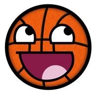 drawn basketball ball with open mouth