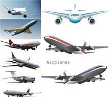 collage of various airplane brands