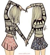 Art Best Friends Floral Print Friend Friendship Quotes