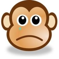 Sad Monkey Face 3 At Clkercom Vector Online