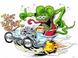 crazy Rat Fink drawing