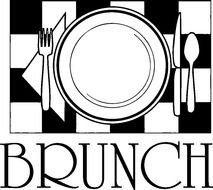 black and white lunch logo