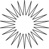 figure with pointed petals as a picture for a clipart