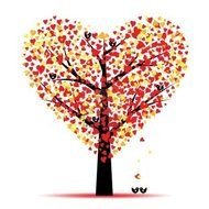 heart tree drawing