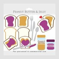 Clipart of the jelly sandwiches