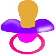 Purple And Pink Pacifier At Clkercom Vector