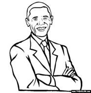 Barack Obama Coloring Page Free Online