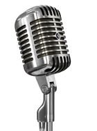 vintage Microphone, black and white