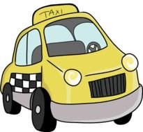 Cartoon Taxi Van Clipart