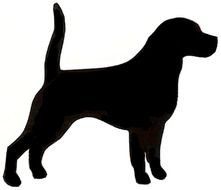 black silhouette of a thoroughbred dog as a picture for clipart