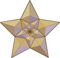 golden multifaceted star as a graphic image