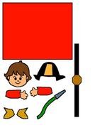 paper doll, fire fighter, drawing