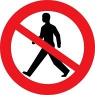 No Entry For Pedestrians At Clkercom Vector clipart
