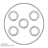 Five Golden Rings 5 Line Art