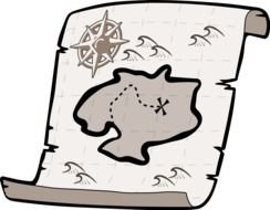Public Domain Treasure Map drawing