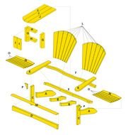 Clip art of yellow chair shapes