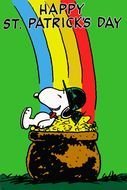 Snoopy Patrick Day Flag drawing