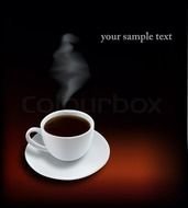 sample for text with cup of coffee