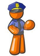 Orange Man Police drawing