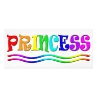 word princess with colorful letters