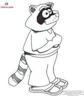 Raccoon Coloring Page