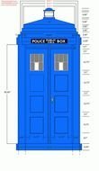 drawing of a blue police box