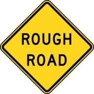 Rough Road sign drawing