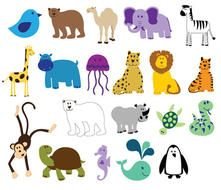 Colorful Vector Animals Download Free Graphics Art