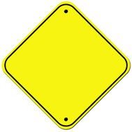 Blank Signs 2 Stop &amp; Caution
