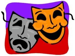 theater masks as a picture for clipart