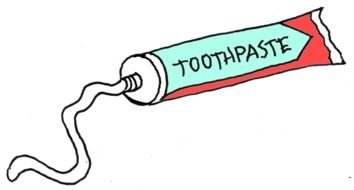 painted toothpaste