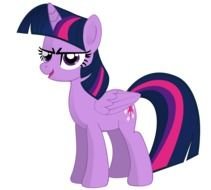 purple cartoon pony as a picture for clipart