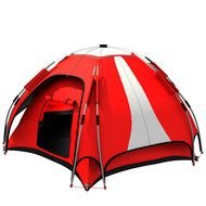 red camping tent drawing