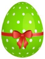 green polka dot easter egg